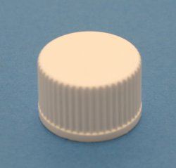 DIN 18mm White Ribbed Cap with EPE Liner